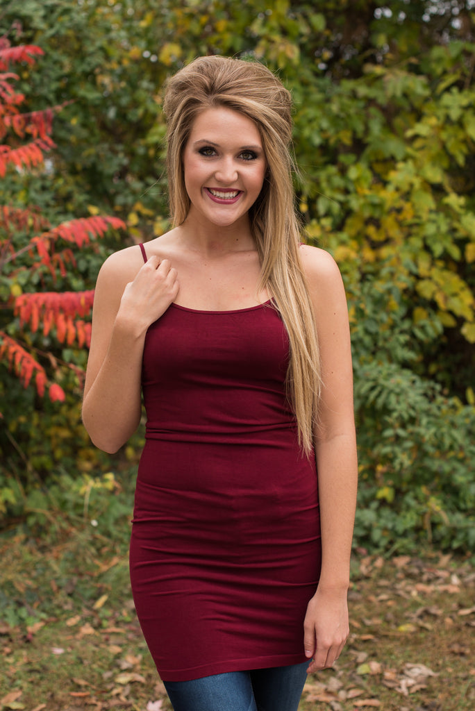 Ahh-Mazing Cami Long Shaper - Burgundy