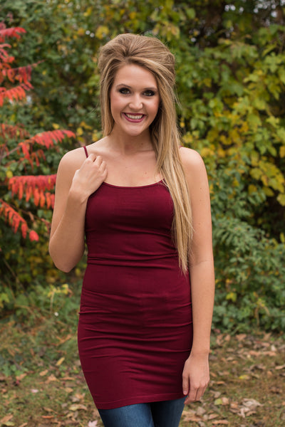 Ahh-Mazing Cami Long Shaper - Burgundy