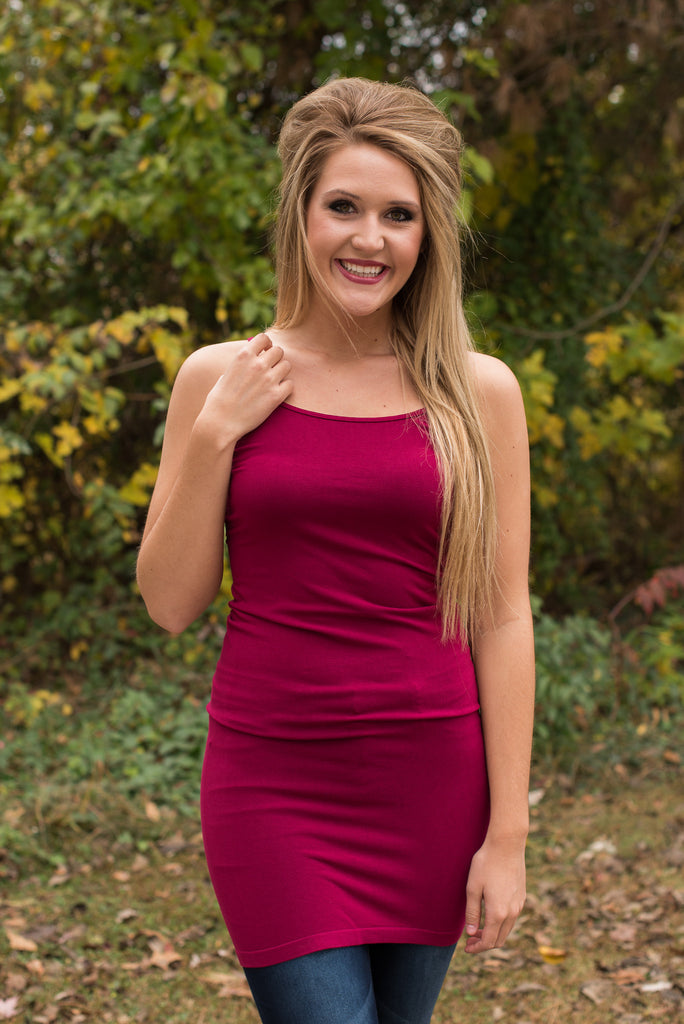 Ahh-Mazing Cami Long Shaper - Dark Cranberry