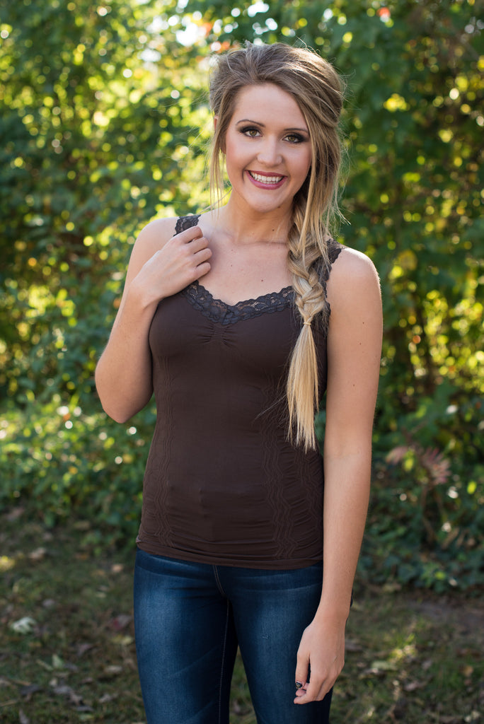 Ahh-Mazing Lace Short Shapers - Dark Brown