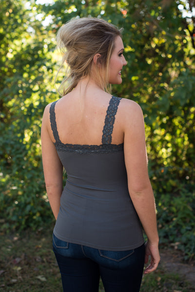 Ahh-Mazing Lace Short Shapers - Dark Gray