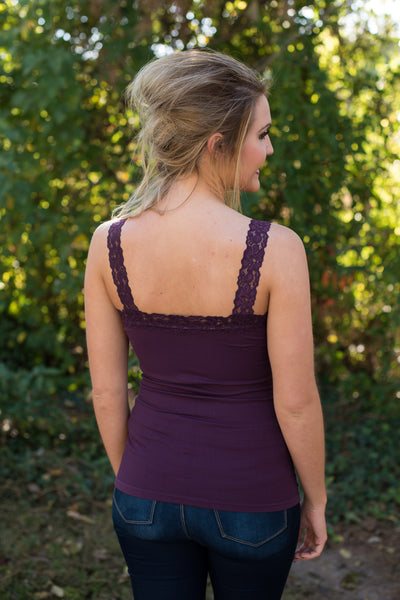 Ahh-Mazing Lace Short Shapers - Eggplant