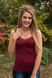 Ahh-Mazing Lace Short Shapers - Burgundy