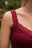 Ahh-Mazing Lace Short Shapers - Burgundy