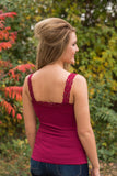 Ahh-Mazing Lace Short Shapers - Dark Cranberry