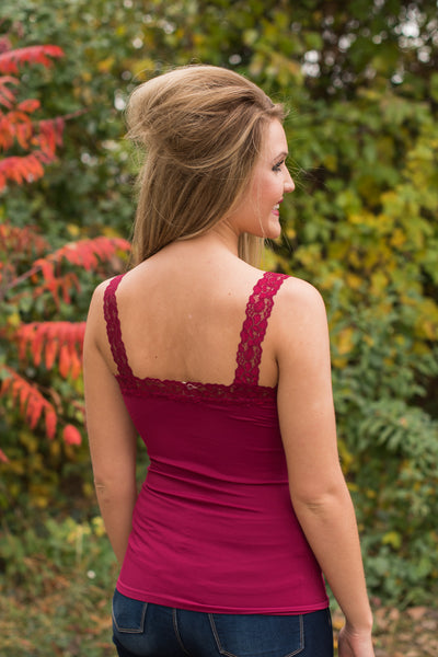 Ahh-Mazing Lace Short Shapers - Dark Cranberry