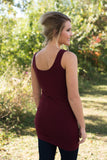 Ahh-Mazing Tank Long Shaper - Dark Cranberry