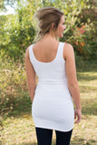 Curvy| Ahh-Mazing Tank Long Shaper - White