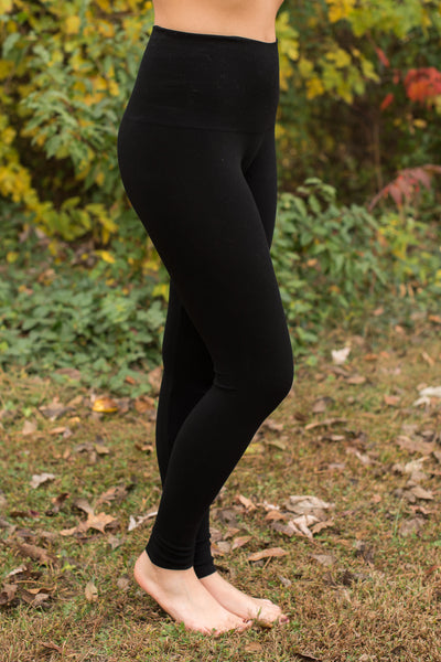Curvy| Ahh-Mazing Tummy Tuck Ankle Legging - Black