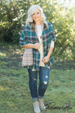 Alistaire Reversible Plaid Scarf - Green