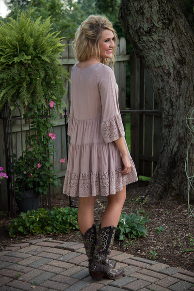 All Teared Up Dress - Mocha