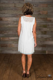 *1 LEFT - MEDIUM* Among The Willows Dress - Ivory/Blue
