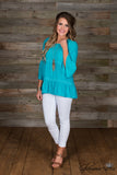 *1 LEFT - MEDIUM* Arabel Lattice Top - Jade