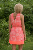Atlantic Coral Dress - Neon Coral