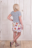 Bouquet of Flowers Dress - White/Navy Multi