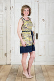 Bright New Day Dress - Yellow/Blue