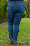 Curvy| Carmine Skinny Jean - Medium Wash