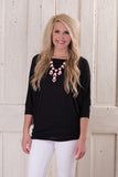 Comfy Girl 3/4 Sleeve - Black