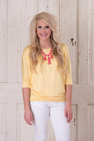 Comfy Girl 3/4 Sleeve - Yellow