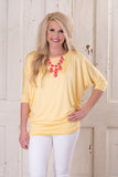 Comfy Girl 3/4 Sleeve - Yellow