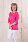 Comfy Girl 3/4 Sleeve - Fuschia