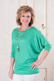 Comfy Girl 3/4 Sleeve - Kelly Green