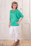 Comfy Girl 3/4 Sleeve - Kelly Green