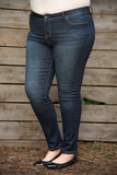 Curvy| Stephanie Skinny - Medium Wash