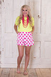 Cut It Out Blouse- Neon Lime