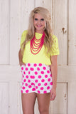 Cut It Out Blouse- Neon Lime