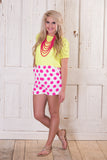 Cut It Out Blouse- Neon Lime
