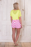 Cut It Out Blouse- Neon Lime