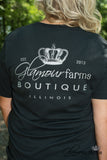 Curvy| Glamour Farms Logo Tee - Black