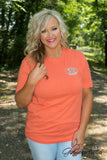 Curvy| Glamour Farms Logo Tee - Coral