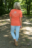 Curvy| Glamour Farms Logo Tee - Coral