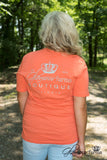 Curvy| Glamour Farms Logo Tee - Coral