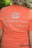 Curvy| Glamour Farms Logo Tee - Coral