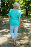 Curvy| Glamour Farms Logo Tee - Teal