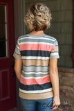 High Tide Top - Heather Gray/Coral