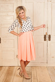 I Love Paris Midi Skirt - Neon Orange
