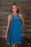 *1 LEFT - SMALL* Indigo Skies Dress - Royal Blue