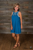*1 LEFT - SMALL* Indigo Skies Dress - Royal Blue