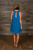 *1 LEFT - SMALL* Indigo Skies Dress - Royal Blue