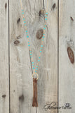 Laudes Tassel Necklace - Turquoise/Gold
