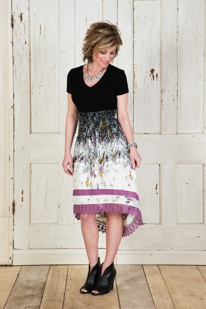 Little Bit of Country Skirt/Dress - Ivory/Lavendar