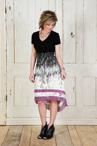 Little Bit of Country Skirt/Dress - Ivory/Lavendar
