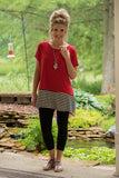 Love For Stripes Tunic - Red
