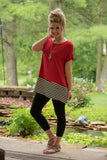 Love For Stripes Tunic - Red