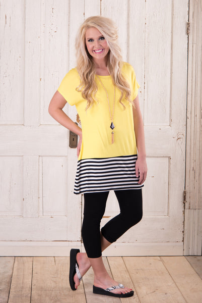 Love For Stripes Tunic - Yellow