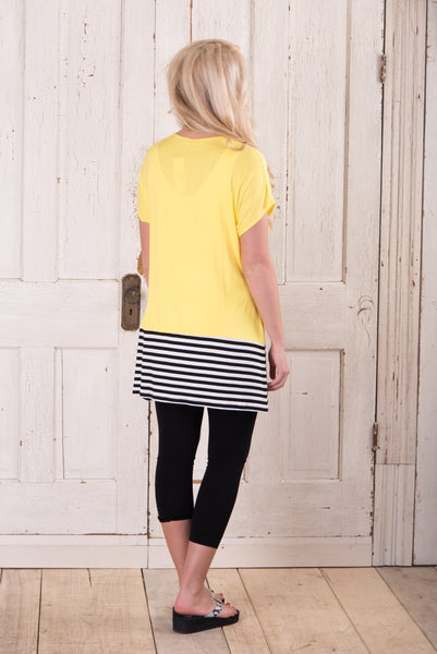 Love For Stripes Tunic - Yellow